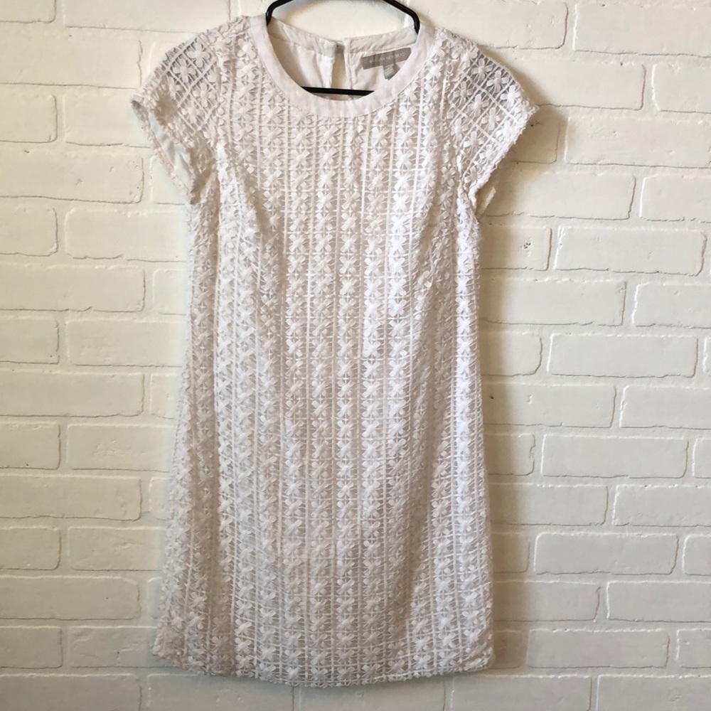 Banana Republic floral crochet lace overlay dress